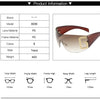 2024 New Oversized Rimless Sunglasses Women Fashion One-Piece Shield Sun Glasses For Female Streetwear Y2k Sunglass Ladies UV400