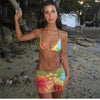 Weird Puss Hawaii Beach Vacation Style European and American Sexy Sexy Fashion Halter Bikini Suit Women