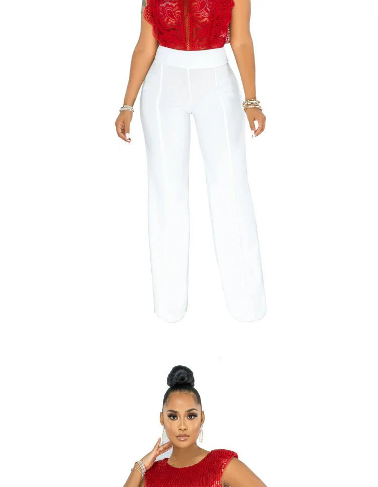 2022 Summer Women's Straight Leg Casual Women's Straight-Leg Pants