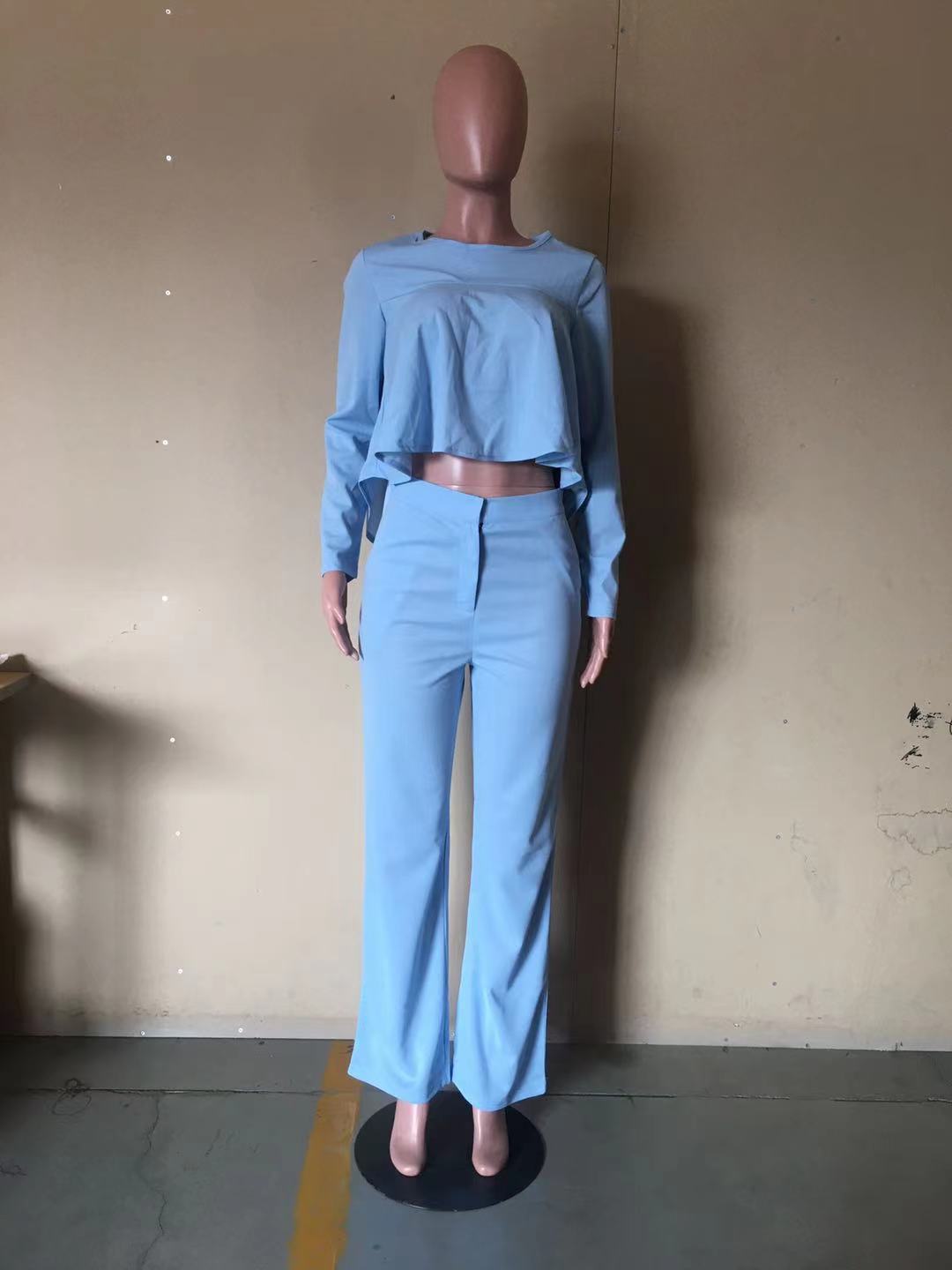 Two Piece Set Women Tracksuit Set Dashiki African Spring Summer Work Elegant Long Sleeve Top Pants Set Party Suit Matching Sets