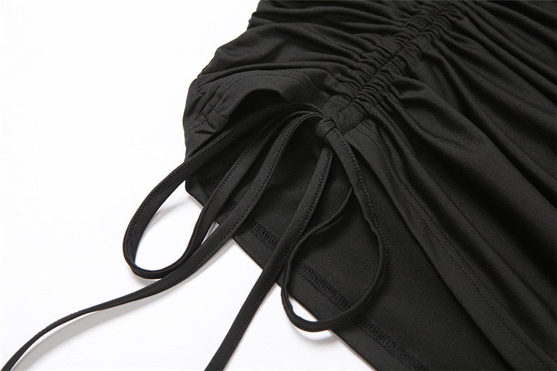Women's Neck Hanging Hollow Strap Short Top Set Sexy Backless Sleeveless Tank Top and Short Skirt Casual Street Wear Club Party