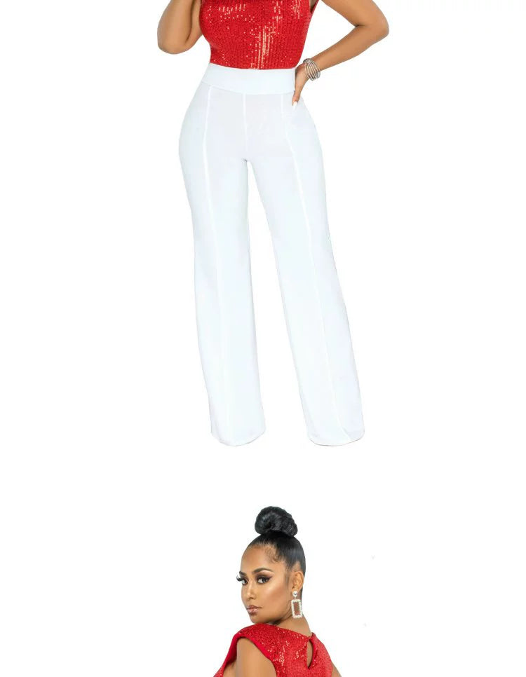 2022 Summer Women's Straight Leg Casual Women's Straight-Leg Pants