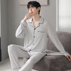 Autumn Pajamas Sets Men Long Sleeve Modal Cotton Thin Teenage Boys' Large Size Spring Outwear Home Cloth Suit Sleepwear Male