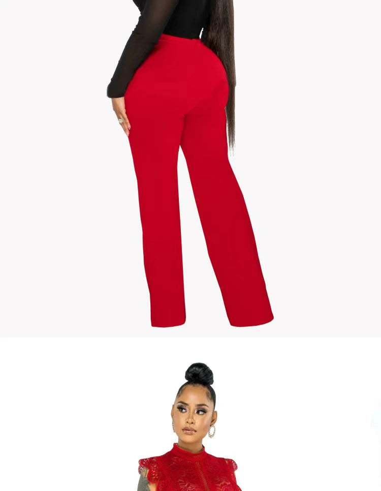 2022 Summer Women's Straight Leg Casual Women's Straight-Leg Pants
