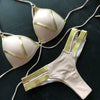 Hot Spring Sexy Bikini Lace-up Cutout Sexy Bronzing Bikini Hard Bag Hollow out Separates Swimsuit Bikini