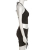 Women's Neck Hanging Hollow Strap Short Top Set Sexy Backless Sleeveless Tank Top and Short Skirt Casual Street Wear Club Party