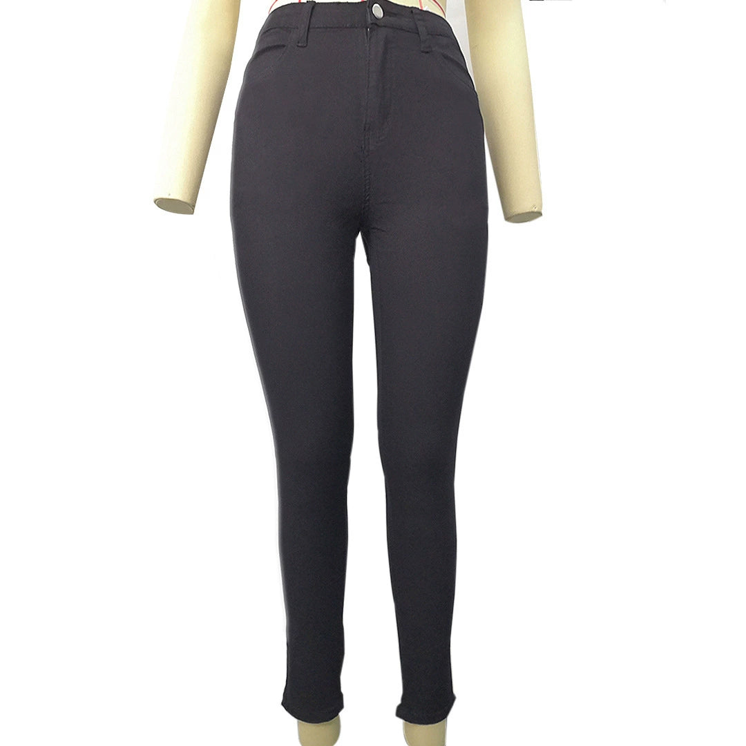 Jeans Large-Size Stretch Denim Skinny Pants