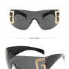 2024 New Oversized Rimless Sunglasses Women Fashion One-Piece Shield Sun Glasses For Female Streetwear Y2k Sunglass Ladies UV400