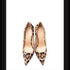 White Leopard Print Suede Dress Sexy Shoes