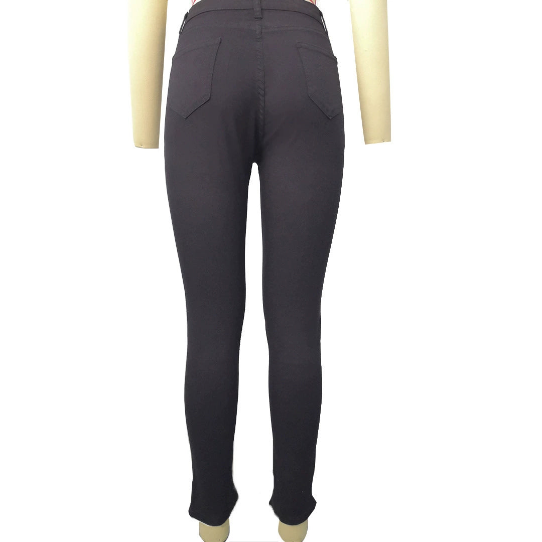 Jeans Large-Size Stretch Denim Skinny Pants