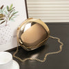 2024 New Arrival Golden Acrylic Shiny Metallic Goose Egg Box Glossy Shell Banquet Glossy Dumpling Hand Holding