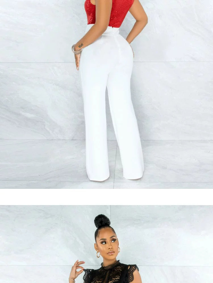 2022 Summer Women's Straight Leg Casual Women's Straight-Leg Pants