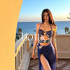 [Neptune] High-Grade Hollow-out Sexy One-Piece Swimsuit Two-piece Set Vacation Bikini Beach Hot Spring Swimsuit