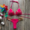 New New Arrival Nylon Triangle Bronzing Patchwork Bikini Lady Sexy Swimwear Swimsuit Export Bikini 8 Colors