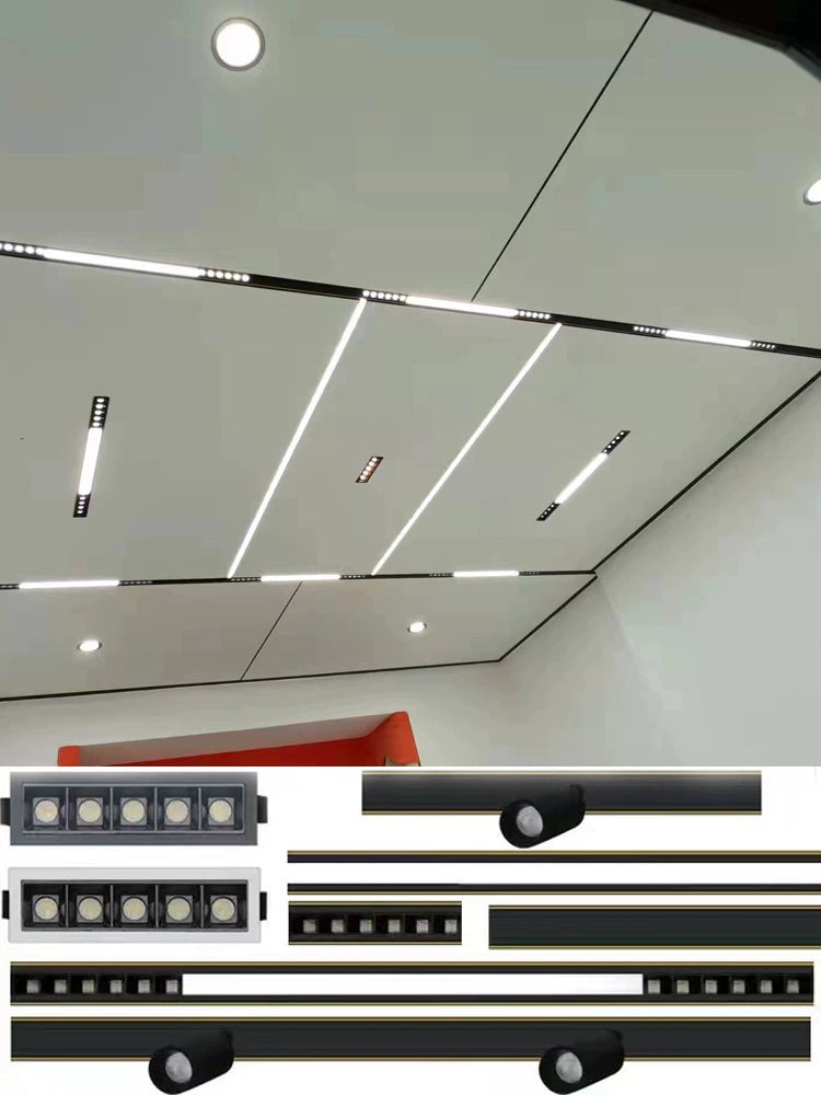 Honeycomb Large Board Integrated Ceiling Led Grille Lamp 3.5 Embedded 3.7 Floodlight Track Dedicated Headless Lamp