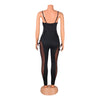 European and American Women's Clothing See-through Sexy Suspender Mesh Jumpsuit
