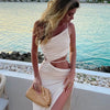 Party Split Maxi Irregular Split Dress Party Irregular Slit Dress