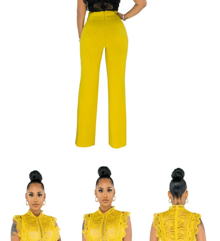 2022 Summer Women's Straight Leg Casual Women's Straight-Leg Pants