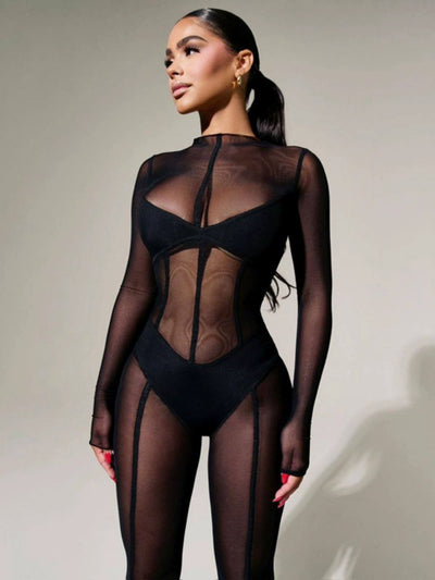 Jumpsuits2023 New Women's Trousers Sexy Elegant Evening Dress Elegant Slim Hollow-out Camisole Jumpsuit