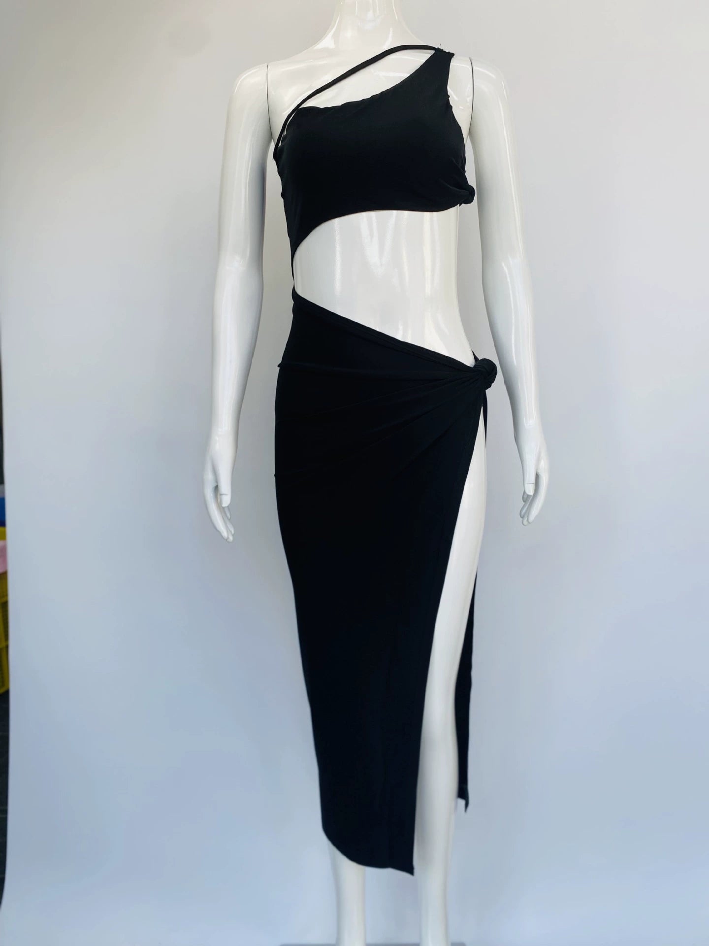 Women Backless Split Club Party Hollow Cut Out Birthday Dres