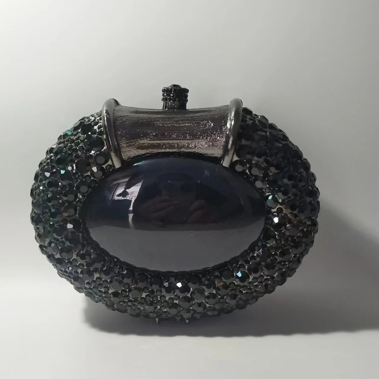 XIYUAN Oval Shaped Crystals Evening Clutch Bags Women Boutique Diamond Clutch Purses And Handbags Bridal Wedding Gem Phone Purse