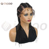Wear and Go Glueless Wig Synthetic Full Lace Cornrow Braided Wigs Jumbo Box Braids Wig For Black Women Faux Locs Braiding Wigs