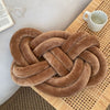 Inyahome Handmade Knot Throw Pillows for Couch Soft Decorative Knotted Comfort Pillow Cushion for Home Sofa Bedroom Decor Blue