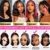 YIJIMEI 13x4 Straight Bob Wigs Human Hair Lace Frontal Wig 180% Density Natural Color Brazilian Wigs On Sale 10-14inch