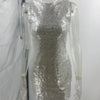 Backless Bow Sparkly Sequin Shiny Dress Women Sleeveless Evening Party Silver Dresses Cocktail Prom Gala ﻿Glitter Gowns New In