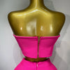 Women Sexy Strapless Top Cut Out Bodycon Two Pieces Bandage Pants Celebrity Designer Fashion Women Luxury Diamond Birthday Set