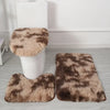 3pcs Bathroom Mat Set for Bathroom Silk Tie-Dye Toilet Soft Non Slip Rug Shower Carpets Toilet Lid Cover Floor Mats for Hallway