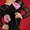 CUTENOVA Chic Design Cross Neck Crop Top Solid Color Mesh See Through Sexy Pleated Long Sleeve Elegant T-Shirt For Women Casual