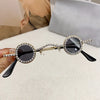 Fashion Diamond Round Sunglasses Women Luxury Rhinestone Shades UV400 Sun Glasses Female Punk Brand Designe Eyewear Men Eyeglass