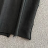 Faionable Diamond Embellied Wrap Skirt Set ort Top Long Dr Slimming High Collar Long Sve Zipper Two Piece Set