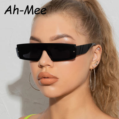 Rimless Square Sunglasses Women Punk Vintage Brand Green Black Shades Sun Glasses Men Trend Female Eyewear Designer Oculos