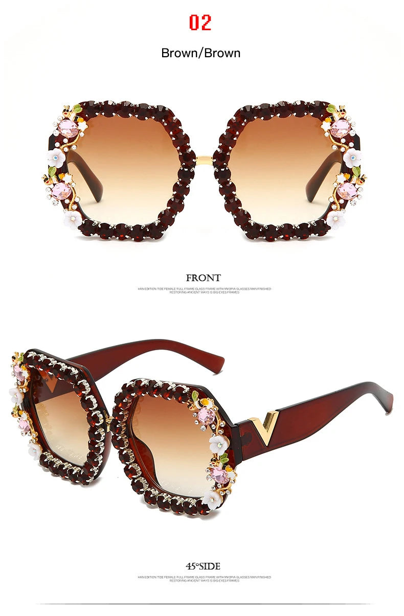 Stylish Diamond Blingbling Sunglasses For Mens Women With Bee 2022 Luxury Brand Designer Rhinestone Sexy SunglassesWomen