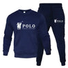 Men's autumn and winter sets of round-neck sweatshirts and jogging pants autumn and winter fashion outdoor fitness and casual