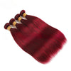 99j Burgundy Straight Human Hair Bundles 1/2/3Set 100g/Pc 10A Grade Brazilian Remy Hair Double Weft Hair Extensions Full End