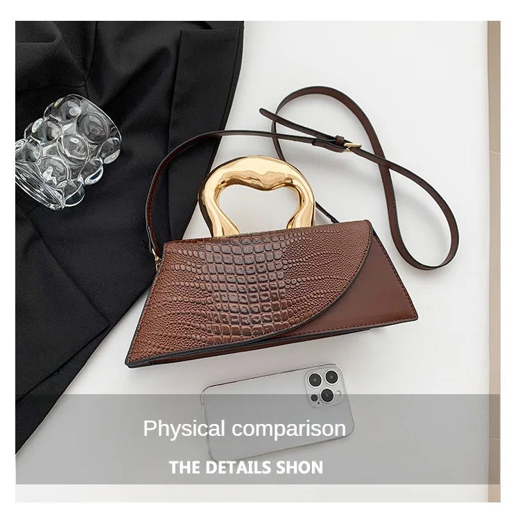 Solid Alligator PU Shoulder and Crossbody Bags Personality Designer Style High Quality Hand Bags for Women 2024 Fashion Hot Sale