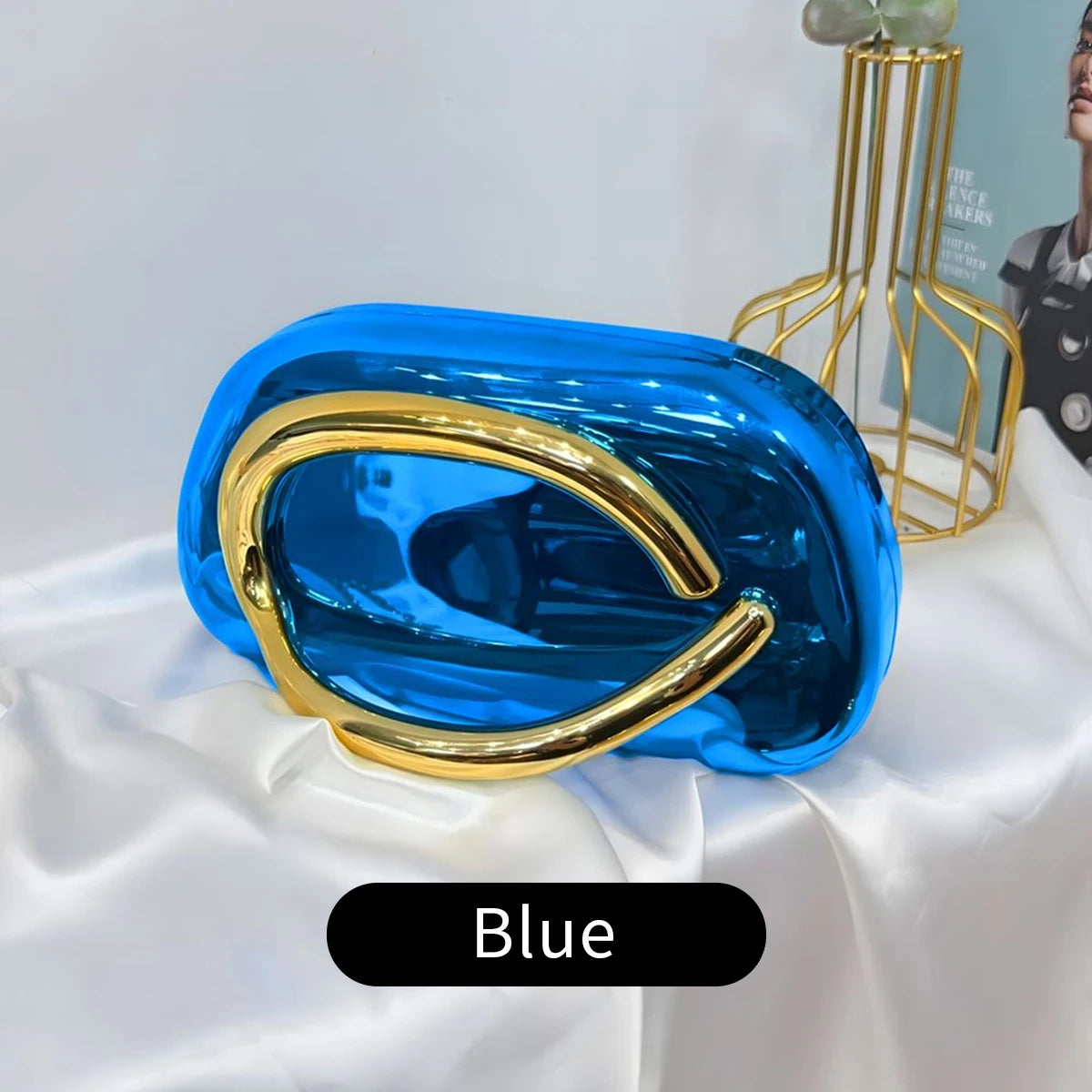 Fashion Elegant Metal Closure Box Shaped Crossbody Bags Women Evening Bags Wedding Mini Ladies Wallet Party Cute Purse ClutchBag