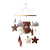 Baby Crib Mobile Rattle Toy 0-12Months Infant Soft Felt Teddy Velvet Pink Bear Bed Bell Hanging Toy Holder Bracket Crib Girl Toy
