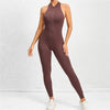 2025 Pad Deep V Women Tracksuit Yoga Set One Piece Jumpsuit Workout Scrunch Legging Sport Gym Active Suit Exercise Wear XP301