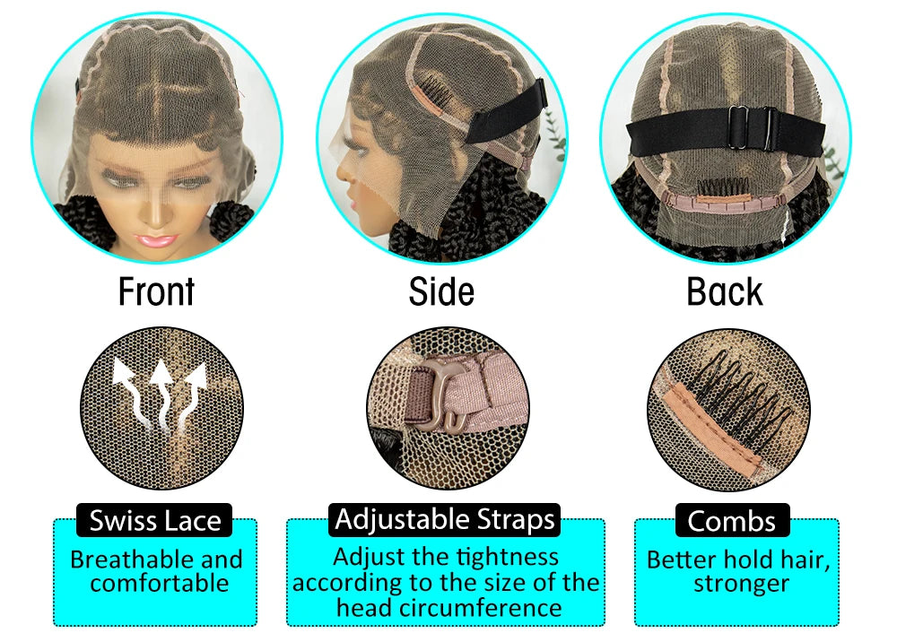 Kima Koroba Braided Wigs Full Lace knotless Jumbo Box Braided Wigs for Africa Women
