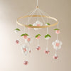 Baby Crib Mobile Bed Bell Rattle Toys Wooden Crochet Stars Pendant Bed Bell Toys Newborn Comfort Crib Bracket Hanging Toys Gifts
