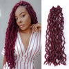Goddess Faux Locs Crochet Hair Soft Curly Dreadlocks Hair Extensions Synthetic Braiding Hair Ombre Crochet Locs Wholesale Braids