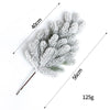 Artificial Pine Needles Branches Christmas Fake Snowy Pine Picks Twigs Winter Sprays Greenery Stems for Xmas Tree Garlands Decor