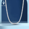 Houtros 3mm Full Moissanite Tennis Necklace 925 Sterling Silver 3 Prong Diamond Neck Chain Wedding Party Luxury Jewelry GRA