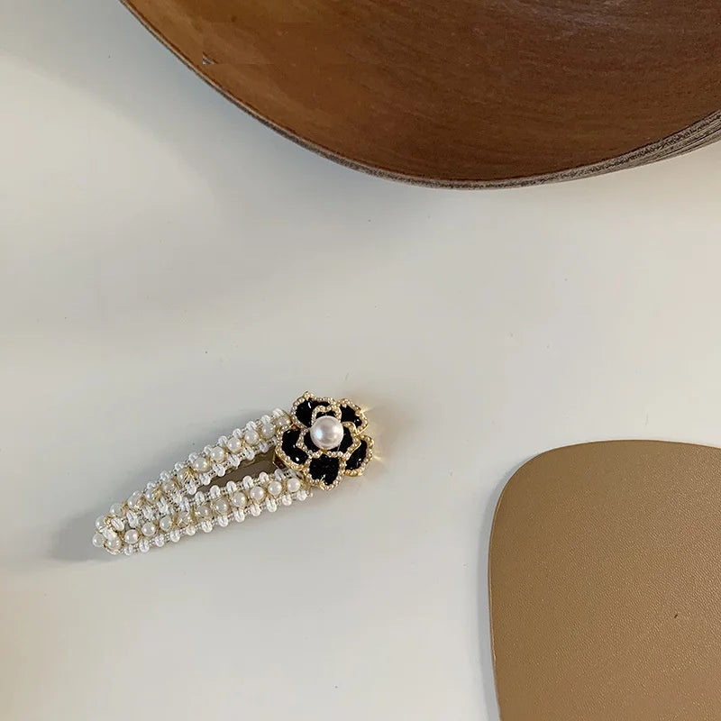 Luxury Jewelry Camellia Pearl Women Hair Clips Hair accessories for women