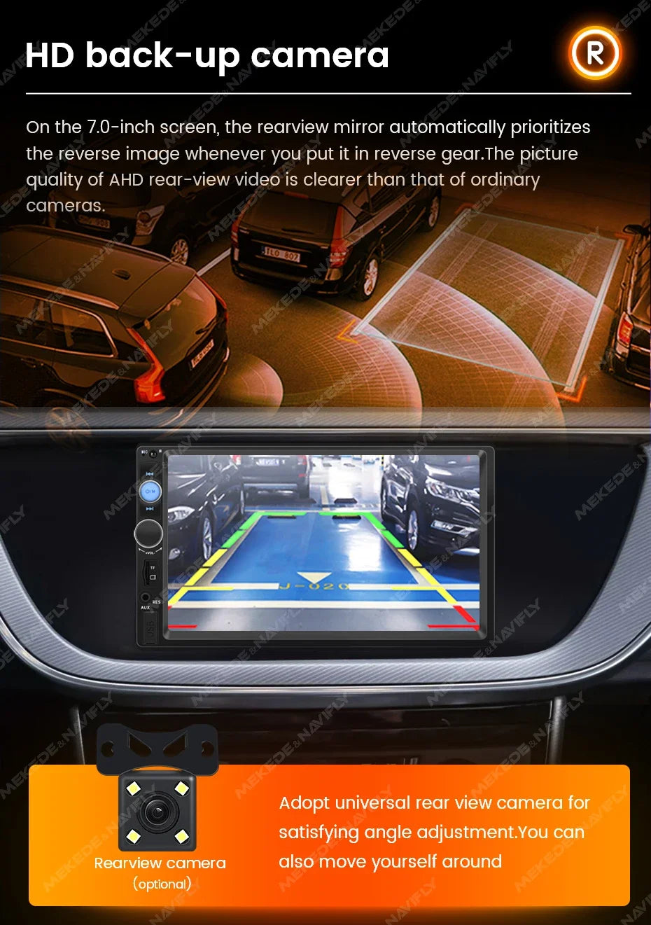 2DIN MP5 Video Player 7'' Universal Car Radio Multimedia Support Bluetooth USB TF FM Carplay Android Auto Touch Stereo Autoradio