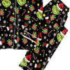 Unisex Christmas Tree Pattern Long-Sleeve Pajama Set Fashionable 3D Print Casual Y2K Style 2025 Collection Comfortable Sleepwear